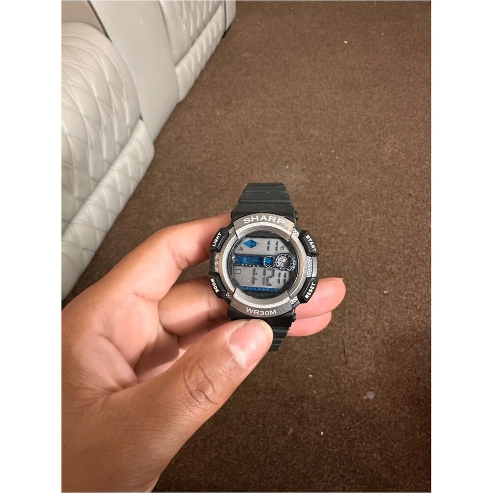 SHARP Black Digital Sport Watch for Women